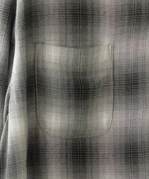 DAN RIVER(ダンリバー )の「DAN RIVER/ダンリバー 60S OMBRE LOOP COLLAR S/S SHIRTS オンブレチェック チェックシャツ 半袖 秋 秋服 2026年秋冬(シャツ/ブラウス・メンズ・グレー/グレー系・S/M/L)」の7枚目の写真