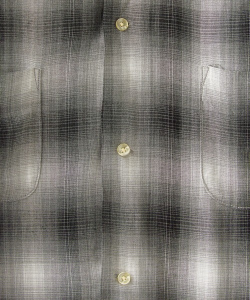 DAN RIVER(ダンリバー )の「DAN RIVER/ダンリバー 60S OMBRE LOOP COLLAR S/S SHIRTS オンブレチェック チェックシャツ 半袖 秋 秋服 2026年秋冬(シャツ/ブラウス・メンズ・グレー/グレー系・S/M/L)」の6枚目の写真