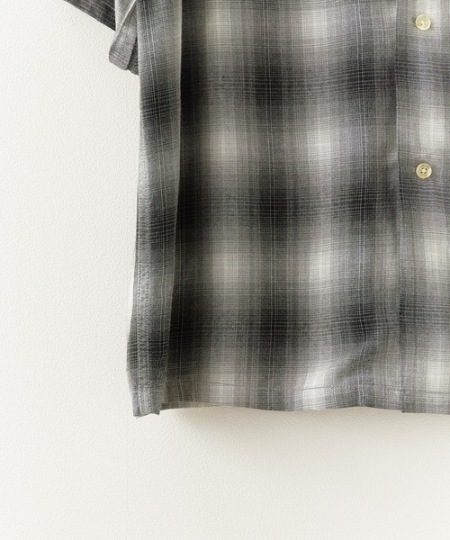 DAN RIVER(ダンリバー )の「DAN RIVER/ダンリバー 60S OMBRE LOOP COLLAR S/S SHIRTS オンブレチェック チェックシャツ 半袖 秋 秋服 2026年秋冬(シャツ/ブラウス・メンズ・グレー/グレー系・S/M/L)」の4枚目の写真