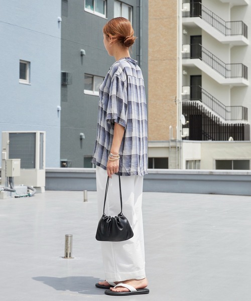 DAN RIVER(ダンリバー )の「DAN RIVER/ダンリバー 60S OMBRE LOOP COLLAR S/S SHIRTS オンブレチェック チェックシャツ 半袖 秋 秋服 2026年秋冬(シャツ/ブラウス・メンズ・グレー/グレー系・S/M/L)」の11枚目の写真