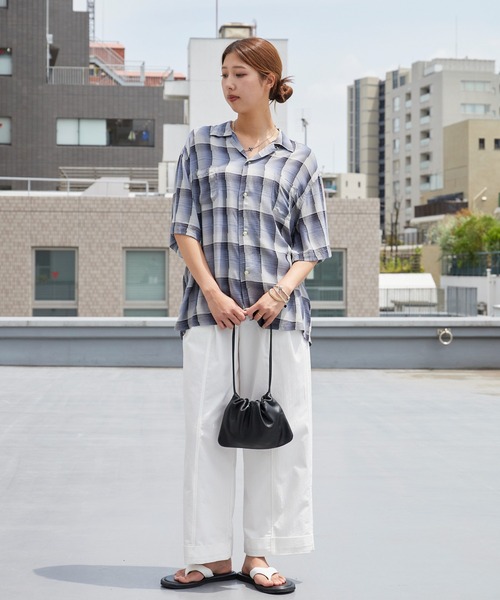 DAN RIVER(ダンリバー )の「DAN RIVER/ダンリバー 60S OMBRE LOOP COLLAR S/S SHIRTS オンブレチェック チェックシャツ 半袖 秋 秋服 2026年秋冬(シャツ/ブラウス・メンズ・グレー/グレー系・S/M/L)」の10枚目の写真