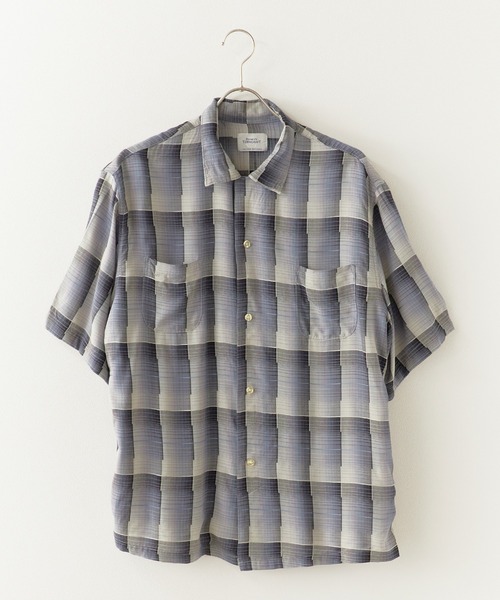 DAN RIVER(ダンリバー )の「DAN RIVER/ダンリバー 60S OMBRE LOOP COLLAR S/S SHIRTS オンブレチェック チェックシャツ 半袖 秋 秋服 2026年秋冬(シャツ/ブラウス・メンズ・グレー/グレー系・S/M/L)」の9枚目の写真