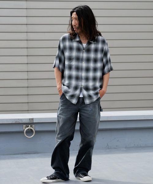 DAN RIVER(ダンリバー )の「DAN RIVER/ダンリバー 60S OMBRE LOOP COLLAR S/S SHIRTS オンブレチェック チェックシャツ 半袖 秋 秋服 2026年秋冬(シャツ/ブラウス・メンズ・グレー/グレー系・S/M/L)」の19枚目の写真