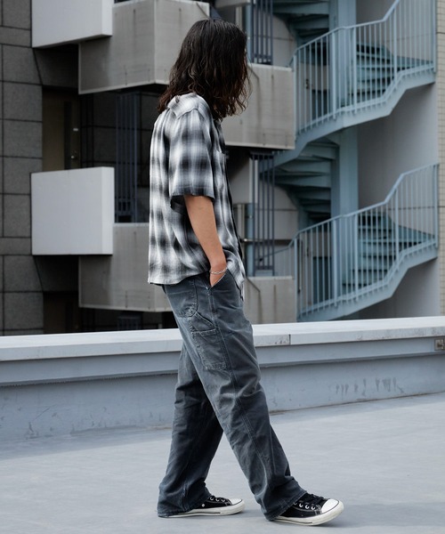 DAN RIVER(ダンリバー )の「DAN RIVER/ダンリバー 60S OMBRE LOOP COLLAR S/S SHIRTS オンブレチェック チェックシャツ 半袖 秋 秋服 2026年秋冬(シャツ/ブラウス・メンズ・グレー/グレー系・S/M/L)」の17枚目の写真
