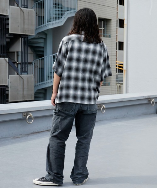 DAN RIVER(ダンリバー )の「DAN RIVER/ダンリバー 60S OMBRE LOOP COLLAR S/S SHIRTS オンブレチェック チェックシャツ 半袖 秋 秋服 2026年秋冬(シャツ/ブラウス・メンズ・グレー/グレー系・S/M/L)」の16枚目の写真