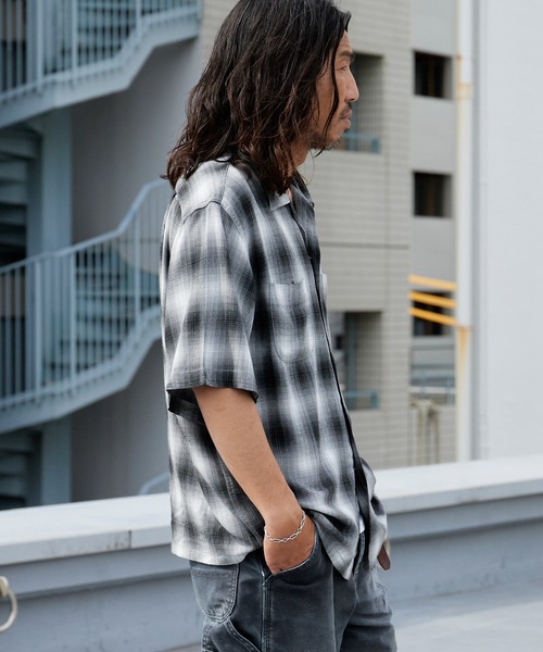 DAN RIVER(ダンリバー )の「DAN RIVER/ダンリバー 60S OMBRE LOOP COLLAR S/S SHIRTS オンブレチェック チェックシャツ 半袖 秋 秋服 2026年秋冬(シャツ/ブラウス・メンズ・グレー/グレー系・S/M/L)」の22枚目の写真