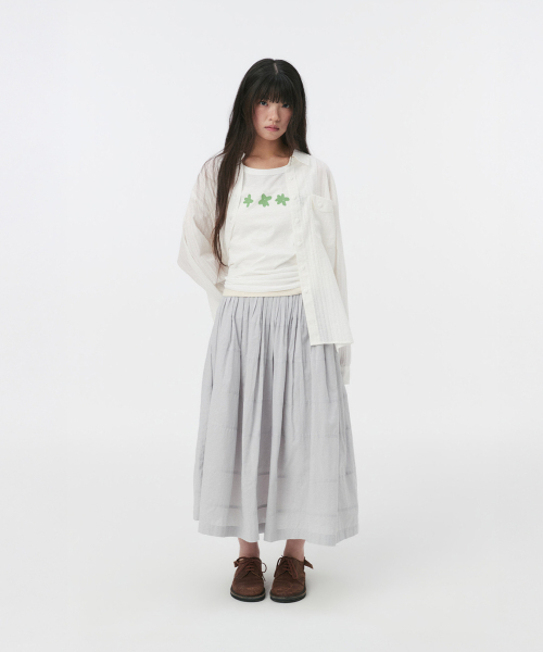 OHESHIO（オヘシオ）の「SHEER OVERFIT COTTON SHIRT, WHITE（シャツ/ブラウス・レディース・その他・FREE）」の2枚目の写真