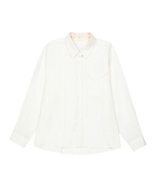 OHESHIO（オヘシオ）の「SHEER OVERFIT COTTON SHIRT, WHITE（シャツ/ブラウス・レディース・その他・FREE）」の5枚目の写真