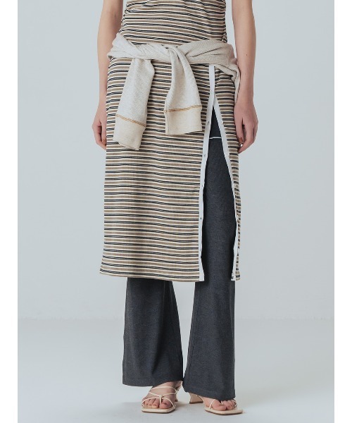 ELCHELE(エルチェレ)の「MELLOW RIB SKIRT PANTS(その他パンツ・レディース・ダークグレー/オレンジ・38/36)」の3枚目の写真