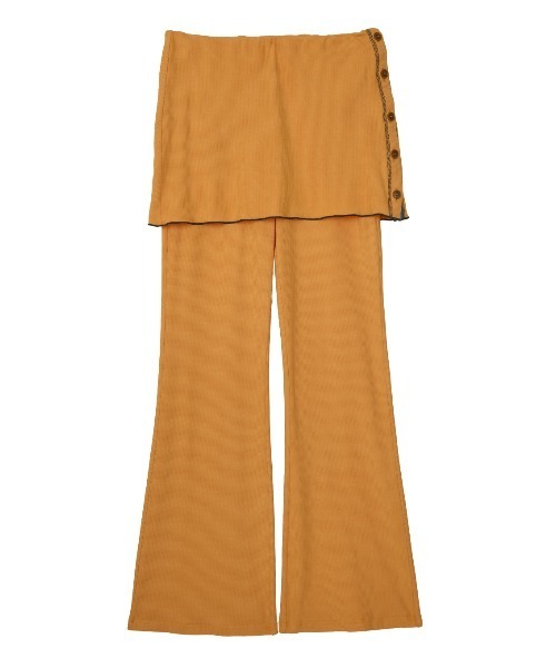 ELCHELE(エルチェレ)の「MELLOW RIB SKIRT PANTS(その他パンツ・レディース・ダークグレー/オレンジ・38/36)」の6枚目の写真