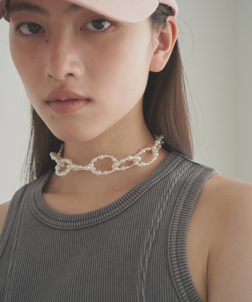 SOEMIN(ソミン)の「Pearl choker/パールチョーカー(チョーカー・レディース・ホワイト・FREE)」の2枚目の写真