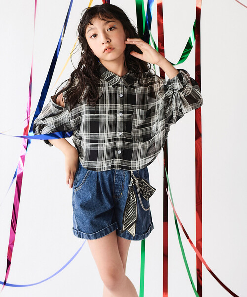 ZIDDY（ジディ）の「バンダナ付きデニムショートパンツ(130~160cm)（その他パンツ・キッズ・ネイビー/ブルー・130cm/140cm/150cm/FREE）」の8枚目の写真