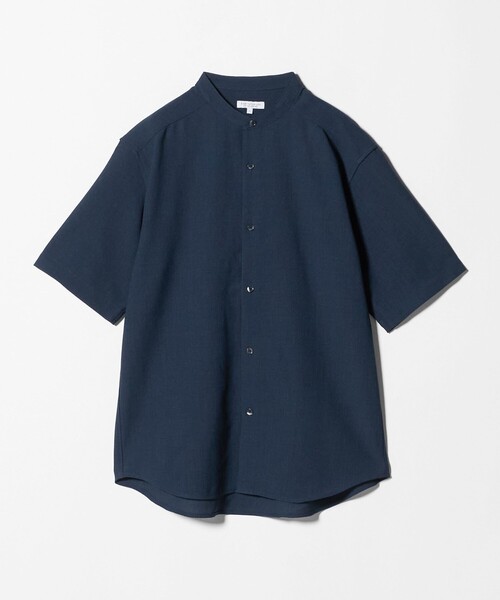 A DAY IN THE LIFE UNITED ARROWS(アデイインザライフユナイテッドアローズ)の「リネンライク メッシュ リラックス バンドカラーシャツ-吸水速乾・通気性-<A DAY IN THE LIFE>(シャツ/ブラウス・メンズ・ベージュ/ネイビー/ライトブルー・M/L)」の13枚目の写真