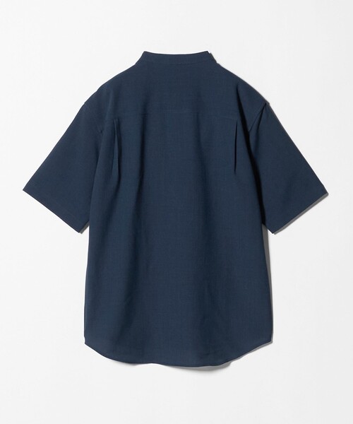A DAY IN THE LIFE UNITED ARROWS(アデイインザライフユナイテッドアローズ)の「リネンライク メッシュ リラックス バンドカラーシャツ-吸水速乾・通気性-<A DAY IN THE LIFE>(シャツ/ブラウス・メンズ・ベージュ/ネイビー/ライトブルー・M/L)」の12枚目の写真