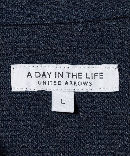 A DAY IN THE LIFE UNITED ARROWS(アデイインザライフユナイテッドアローズ)の「リネンライク メッシュ リラックス バンドカラーシャツ-吸水速乾・通気性-<A DAY IN THE LIFE>(シャツ/ブラウス・メンズ・ベージュ/ネイビー/ライトブルー・M/L)」の6枚目の写真