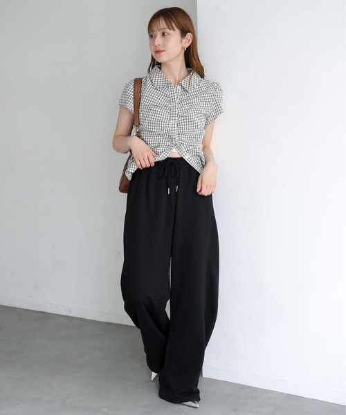 tiptop(ティップトップ)の「裏毛カーブパンツ(スウェットパンツ・レディース・ブラック系その他/グレー/ブラック・FREE)」の10枚目の写真