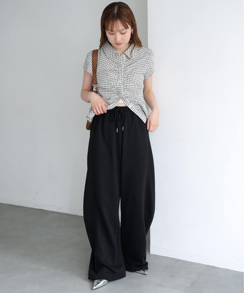 tiptop(ティップトップ)の「裏毛カーブパンツ(スウェットパンツ・レディース・ブラック系その他/グレー/ブラック・FREE)」の11枚目の写真