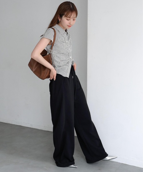 tiptop(ティップトップ)の「裏毛カーブパンツ(スウェットパンツ・レディース・ブラック系その他/グレー/ブラック・FREE)」の12枚目の写真