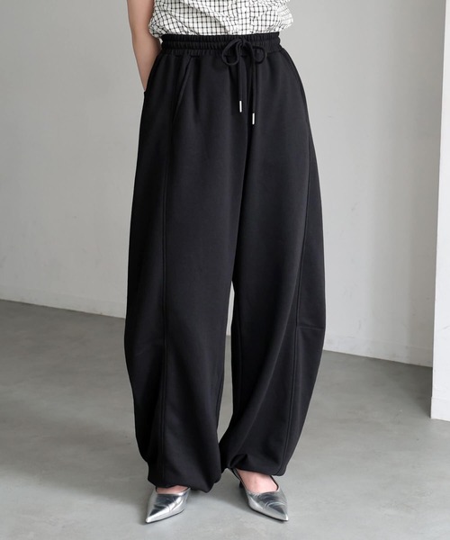 tiptop(ティップトップ)の「裏毛カーブパンツ(スウェットパンツ・レディース・ブラック系その他/グレー/ブラック・FREE)」の22枚目の写真