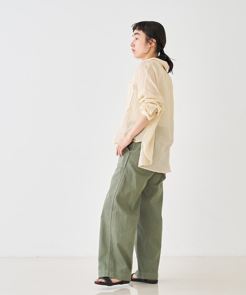 collex(コレックス)の「シアーガーゼシャツ(シャツ/ブラウス・レディース・ライトベージュ/チャコールグレー/ライトブルー・フリー)」の16枚目の写真