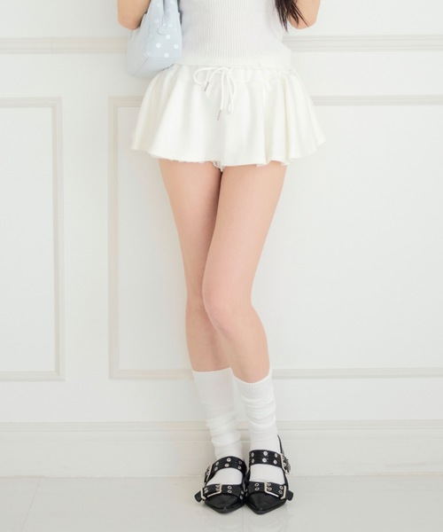 ALLuRing ChaRm(アリュリングチャーム)の「Cake Flare Mini Skirt / ケーキフレアミニスカート(スカート・レディース・ホワイト・M/S)」の4枚目の写真
