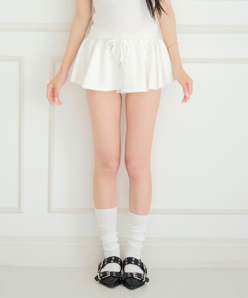 ALLuRing ChaRm(アリュリングチャーム)の「Cake Flare Mini Skirt / ケーキフレアミニスカート(スカート・レディース・ホワイト・M/S)」の3枚目の写真