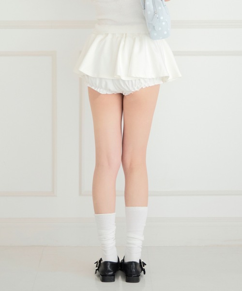 ALLuRing ChaRm(アリュリングチャーム)の「Cake Flare Mini Skirt / ケーキフレアミニスカート(スカート・レディース・ホワイト・M/S)」の5枚目の写真