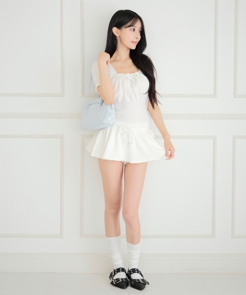 ALLuRing ChaRm(アリュリングチャーム)の「Cake Flare Mini Skirt / ケーキフレアミニスカート(スカート・レディース・ホワイト・M/S)」の9枚目の写真