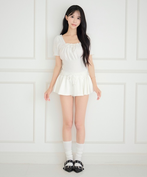 ALLuRing ChaRm(アリュリングチャーム)の「Cake Flare Mini Skirt / ケーキフレアミニスカート(スカート・レディース・ホワイト・M/S)」の7枚目の写真