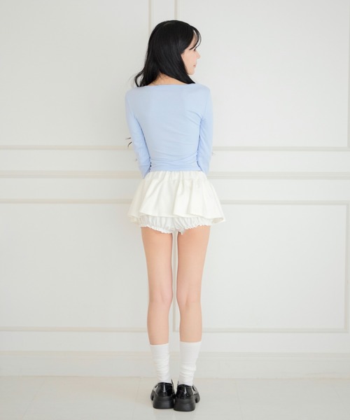 ALLuRing ChaRm(アリュリングチャーム)の「Cake Flare Mini Skirt / ケーキフレアミニスカート(スカート・レディース・ホワイト・M/S)」の11枚目の写真