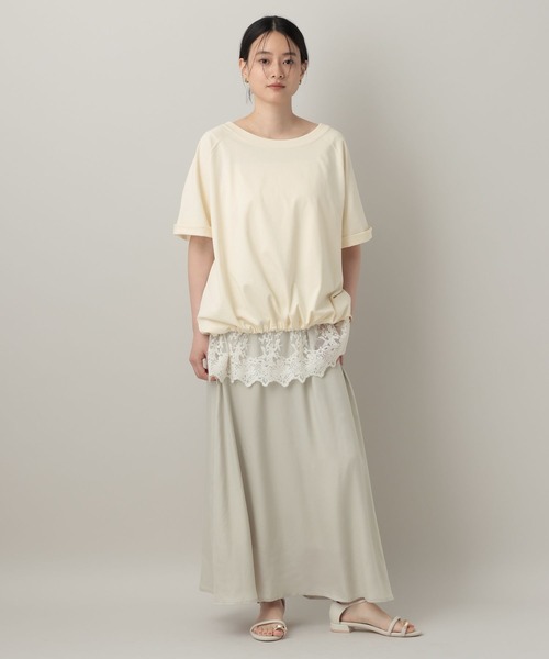 A part by（アパートバイ）の「【WEB限定】スソドロストTee（Tシャツ/カットソー・レディース・オフホワイト/ブラウン/ピンク系その他・FREE）」の4枚目の写真
