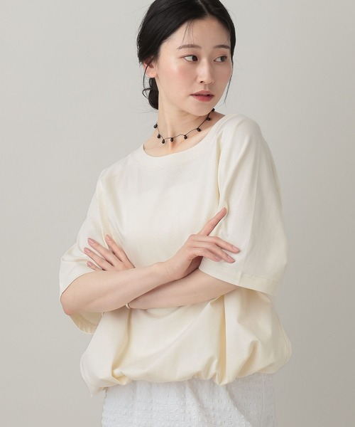 A part by（アパートバイ）の「【WEB限定】スソドロストTee（Tシャツ/カットソー・レディース・オフホワイト/ブラウン/ピンク系その他・FREE）」の9枚目の写真
