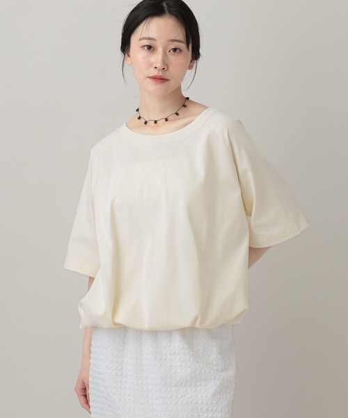 A part by（アパートバイ）の「【WEB限定】スソドロストTee（Tシャツ/カットソー・レディース・オフホワイト/ブラウン/ピンク系その他・FREE）」の10枚目の写真