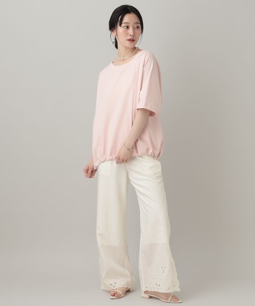 A part by（アパートバイ）の「【WEB限定】スソドロストTee（Tシャツ/カットソー・レディース・オフホワイト/ブラウン/ピンク系その他・FREE）」の21枚目の写真