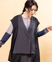 シフォン切替ジレ