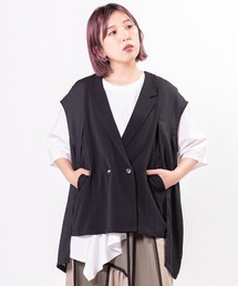 シフォン切替ジレ