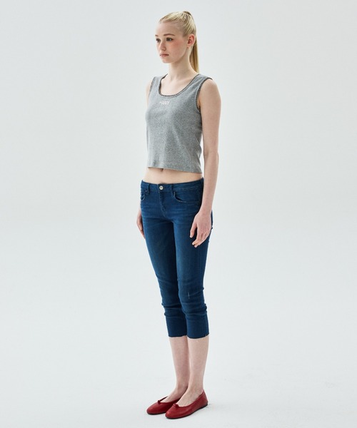 Mardi Mercredi(マルディメクルディ)の「TANK SCOOP NECK EYELET / タンク スクープ ネック アイレット(タンクトップ・レディース・グレー/アイボリー/ブラック・FREE)」の4枚目の写真