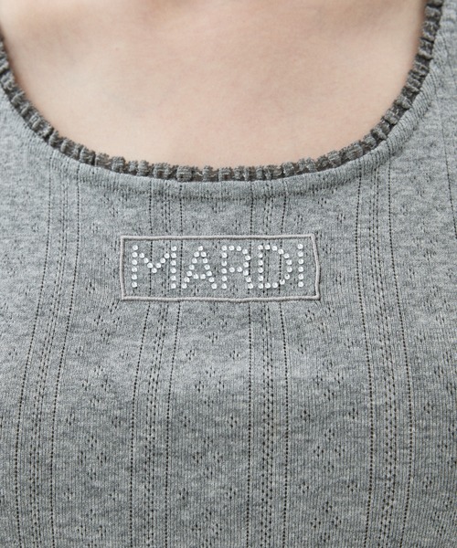 Mardi Mercredi(マルディメクルディ)の「TANK SCOOP NECK EYELET / タンク スクープ ネック アイレット(タンクトップ・レディース・グレー/アイボリー/ブラック・FREE)」の22枚目の写真