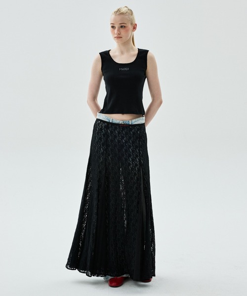 Mardi Mercredi(マルディメクルディ)の「TANK SCOOP NECK EYELET / タンク スクープ ネック アイレット(タンクトップ・レディース・グレー/アイボリー/ブラック・FREE)」の15枚目の写真