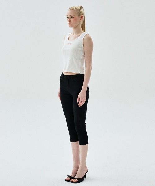 Mardi Mercredi(マルディメクルディ)の「TANK SCOOP NECK EYELET / タンク スクープ ネック アイレット(タンクトップ・レディース・グレー/アイボリー/ブラック・FREE)」の10枚目の写真