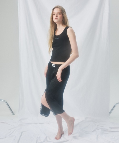 Mardi Mercredi(マルディメクルディ)の「TANK SCOOP NECK EYELET / タンク スクープ ネック アイレット(タンクトップ・レディース・グレー/アイボリー/ブラック・FREE)」の19枚目の写真