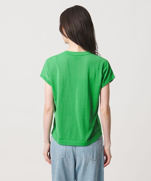 UNITED ARROWS（ユナイテッドアローズ）の「ミニハイネック フレンチスリーブ ニット -ウォッシャブル-（ニット/セーター・レディース・ケリーグリーン/ホワイト・FREE）」の14枚目の写真