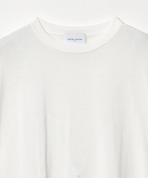 UNITED ARROWS（ユナイテッドアローズ）の「ミニハイネック フレンチスリーブ ニット -ウォッシャブル-（ニット/セーター・レディース・ケリーグリーン/ホワイト・FREE）」の19枚目の写真