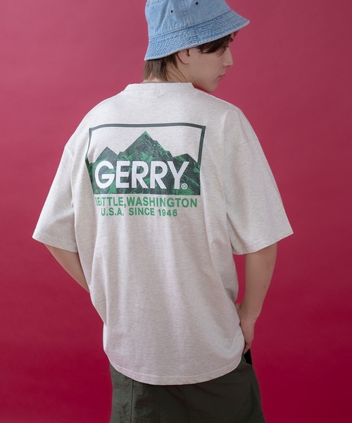 En serio TOKYO（エンソリオトーキョー）の「【GERRY】別注ネオン転写MTボックスロゴ半袖Tシャツ 52-9173G-BJ（Tシャツ/カットソー・メンズ・カーキ/ブラック/ホワイト/オートミール・SMALL/MEDIUM/LARGE/X-LARGE）」の3枚目の写真