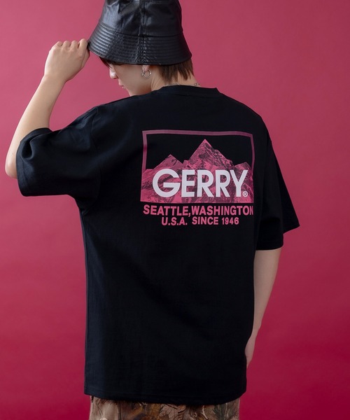 En serio TOKYO（エンソリオトーキョー）の「【GERRY】別注ネオン転写MTボックスロゴ半袖Tシャツ 52-9173G-BJ（Tシャツ/カットソー・メンズ・カーキ/ブラック/ホワイト/オートミール・SMALL/MEDIUM/LARGE/X-LARGE）」の2枚目の写真