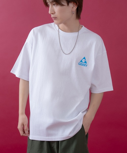 En serio TOKYO（エンソリオトーキョー）の「【GERRY】別注ネオン転写MTボックスロゴ半袖Tシャツ 52-9173G-BJ（Tシャツ/カットソー・メンズ・カーキ/ブラック/ホワイト/オートミール・SMALL/MEDIUM/LARGE/X-LARGE）」の5枚目の写真