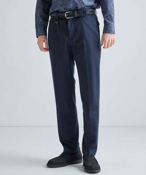 MEN'S BIGI(メンズビギ)の「《別注》COLE HAAN ウールブレンドシャイニーポンチセットアップパンツ(スラックス・メンズ・ネイビー/チャコールグレー/ブラウン・01/03/04/02)」の3枚目の写真