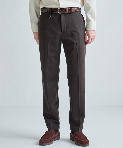 MEN'S BIGI(メンズビギ)の「《別注》COLE HAAN ウールブレンドシャイニーポンチセットアップパンツ(スラックス・メンズ・ネイビー/チャコールグレー/ブラウン・01/03/04/02)」の1枚目の写真