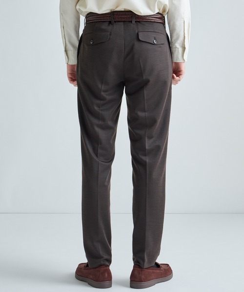 MEN'S BIGI(メンズビギ)の「《別注》COLE HAAN ウールブレンドシャイニーポンチセットアップパンツ(スラックス・メンズ・ネイビー/チャコールグレー/ブラウン・01/03/04/02)」の5枚目の写真