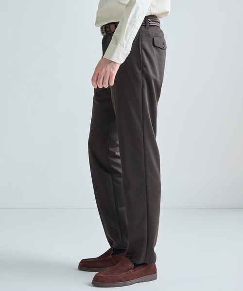 MEN'S BIGI(メンズビギ)の「《別注》COLE HAAN ウールブレンドシャイニーポンチセットアップパンツ(スラックス・メンズ・ネイビー/チャコールグレー/ブラウン・01/03/04/02)」の4枚目の写真